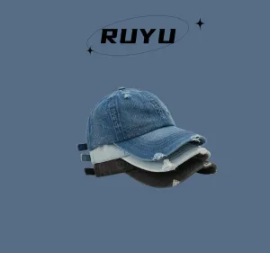 Street Hip-Hop Washed Denim Cap casual-baseball-cap