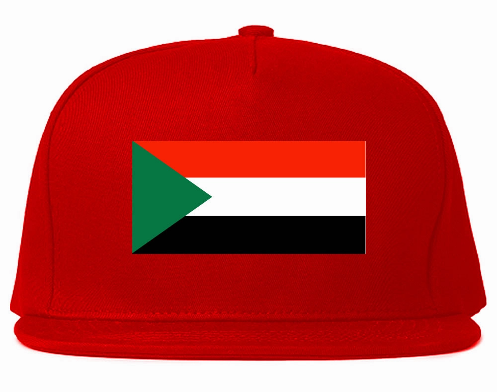 Sudan Flag Country Printed Snapback Hat Cap