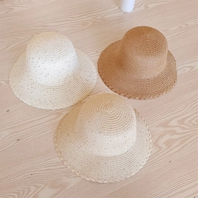 Summer Casual Wide Brim UV Travel Beach Foldable Tourist Photo spring-straw-hat