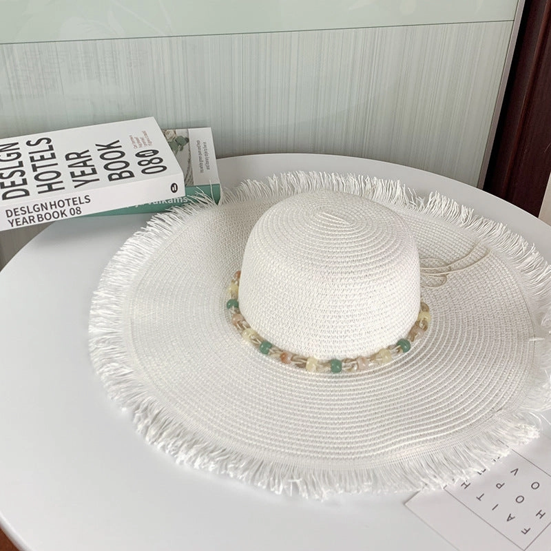 Summer UV Protection Wide-Brim Straw Hat New Sun Hat