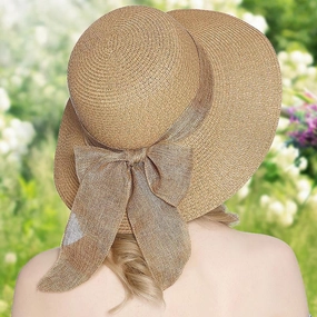 Sun Hat Women UV Face Protection Travel Versatile Beach Wide Brim Straw Fisherman spring-straw-hat