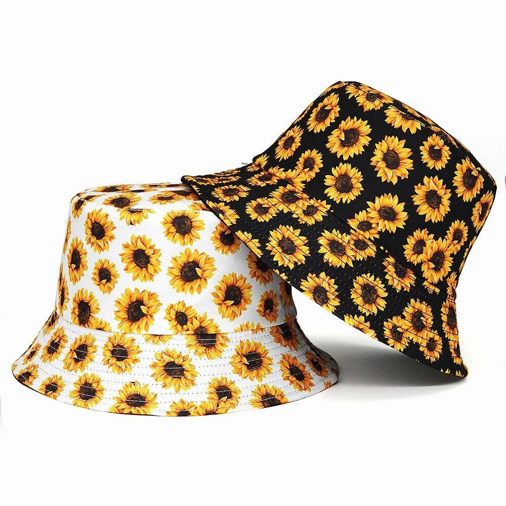 Sunflowers Reversible Bucket Hat