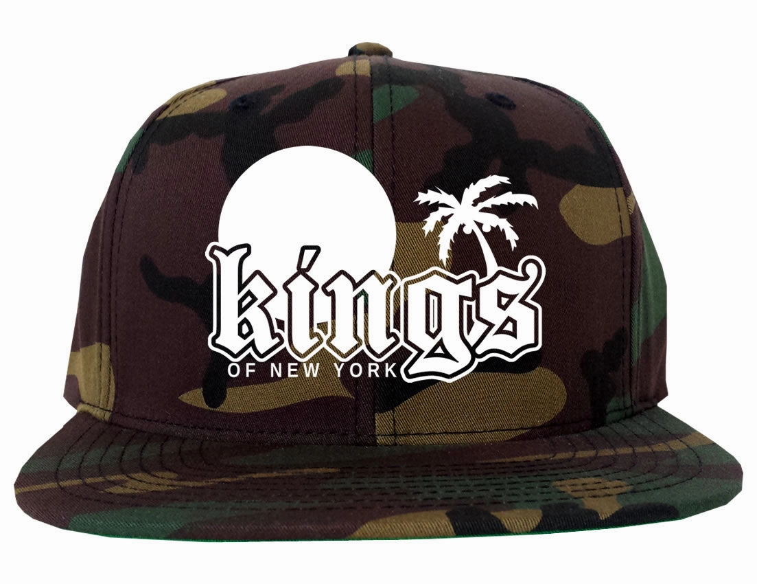 Sunsets And Palm Trees Mens Snapback Hat Cap