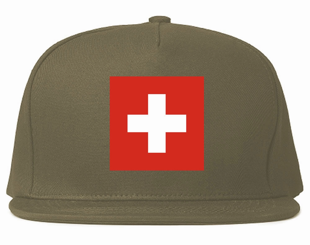 Switzerland Flag Country Printed Snapback Hat Cap