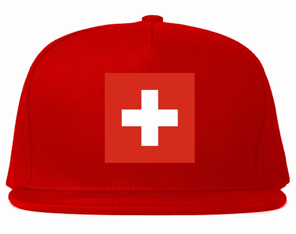 Switzerland Flag Country Printed Snapback Hat Cap
