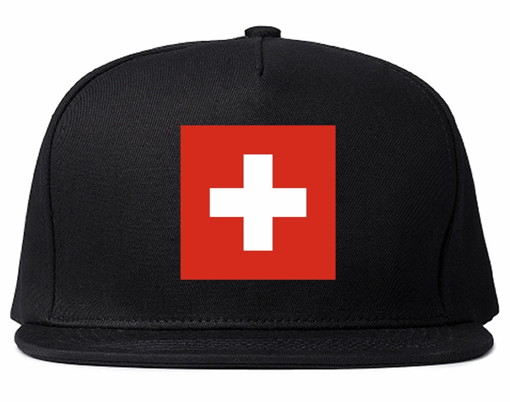 Switzerland Flag Country Printed Snapback Hat Cap