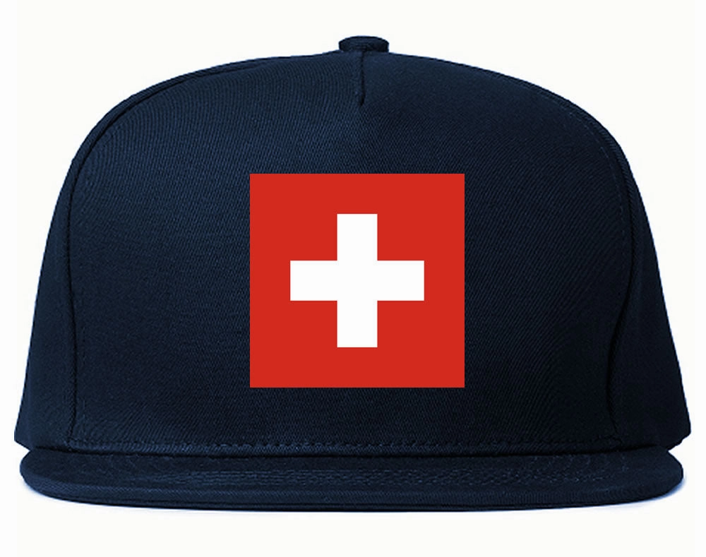 Switzerland Flag Country Printed Snapback Hat Cap