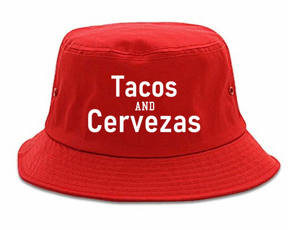 Tacos And Cervezas Cinco De Mayo Mens Bucket Hat