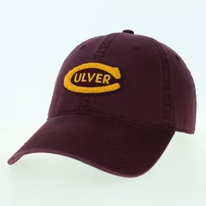Terra Twill Culver Chenille Patch Adjustable Hat - Maroon casual-dad-hat