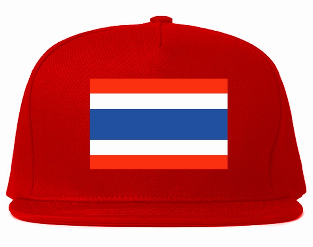 Thailand Flag Country Printed Snapback Hat Cap