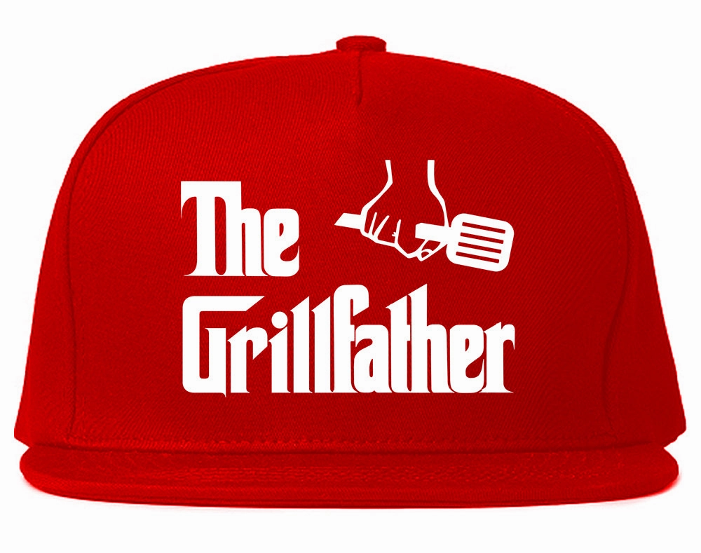 The Grillfather BBQ Dad Grill Mens Snapback Hat