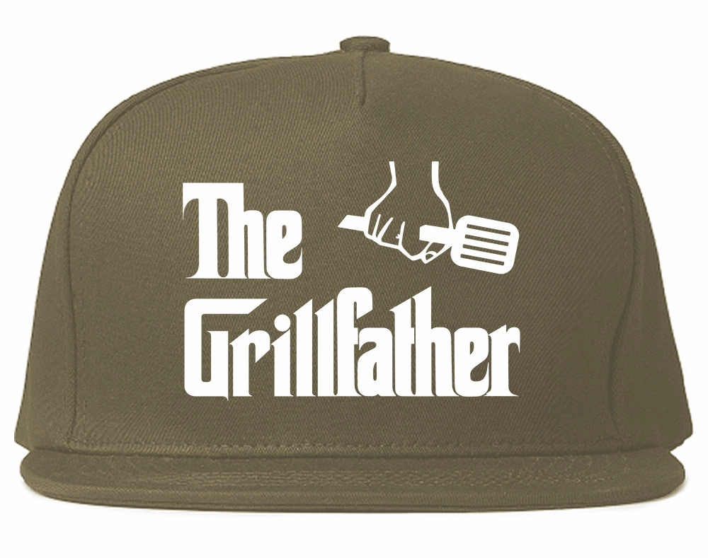 The Grillfather BBQ Dad Grill Mens Snapback Hat