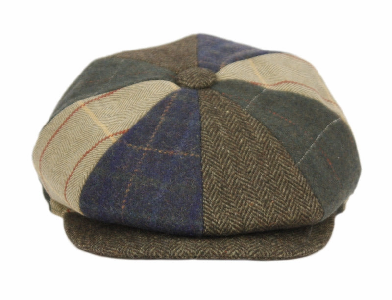 The Wool Patchwork Newsboy Cap