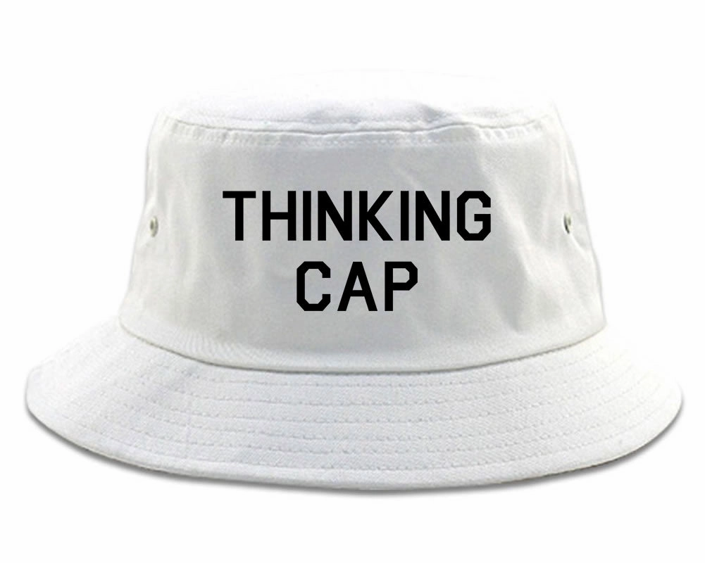 Thinking Cap Funny Nerd Mens Bucket Hat