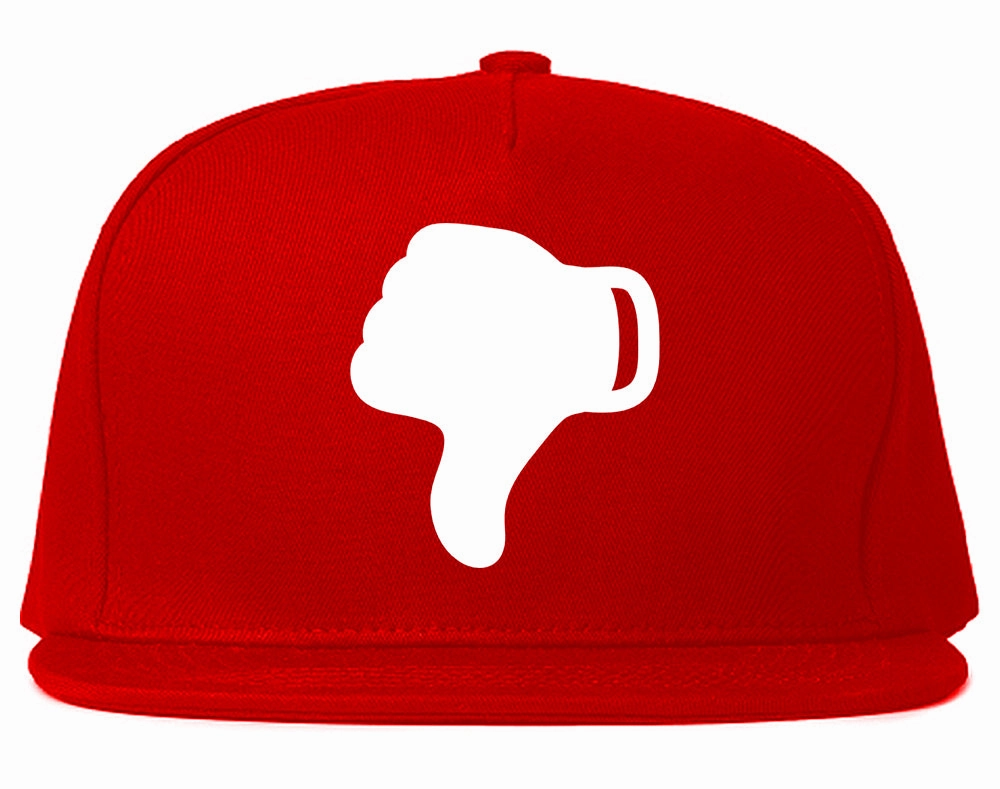 Thumbs Down Chest Mens Snapback Hat