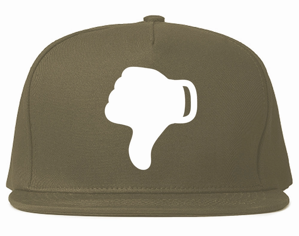 Thumbs Down Chest Mens Snapback Hat
