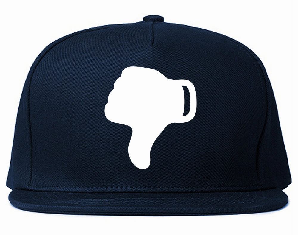 Thumbs Down Chest Mens Snapback Hat