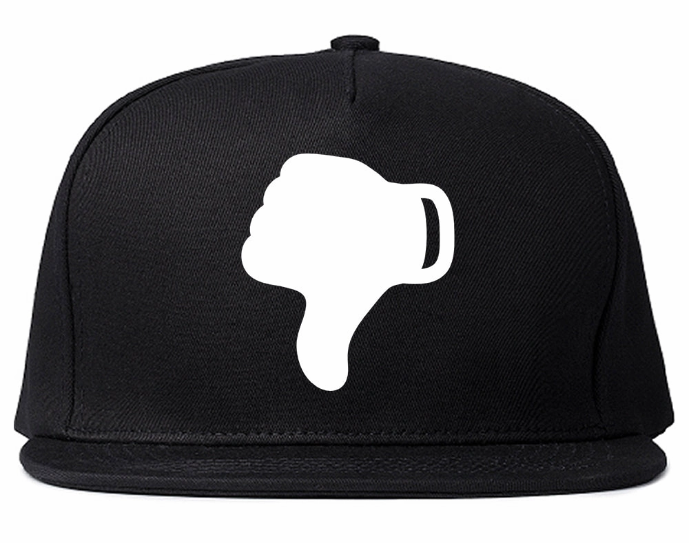Thumbs Down Chest Mens Snapback Hat