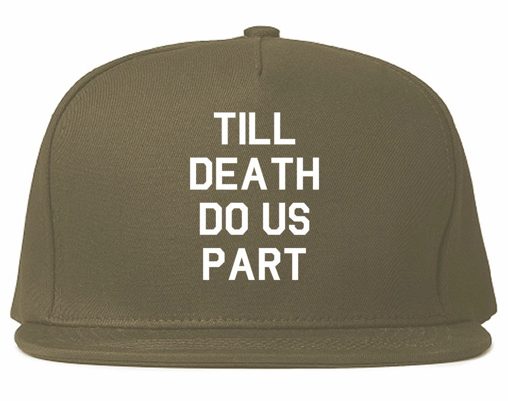 Till Death Do Us Part Skull Mens Snapback Hat