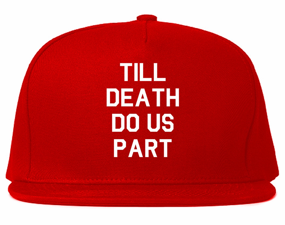 Till Death Do Us Part Skull Mens Snapback Hat