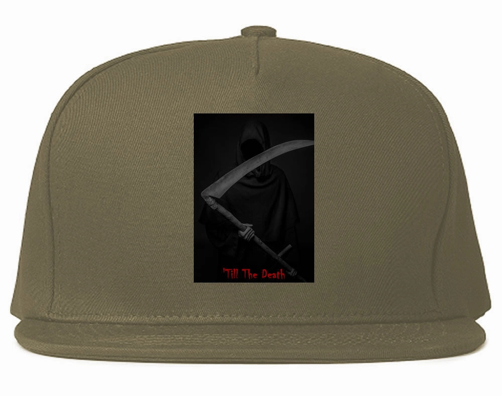 Till The Death Grim Reaper Snapback Hat Cap