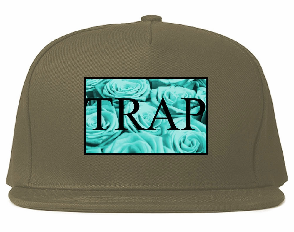 Trap Floral Pattern Snapback Hat