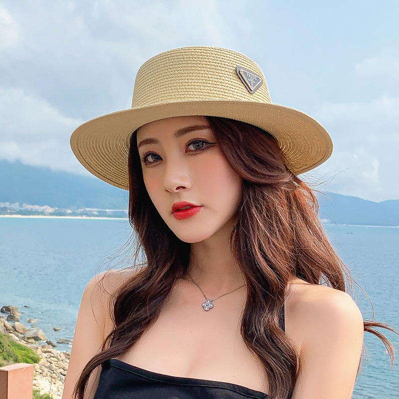 Trending Spring Autumn Straw Hat Summer Women Flat Brim British Jazz Sun