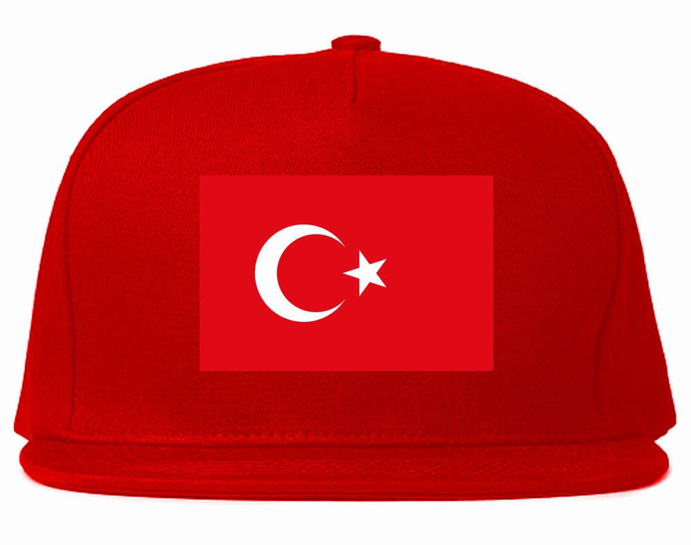 Turkey Flag Country Printed Snapback Hat Cap