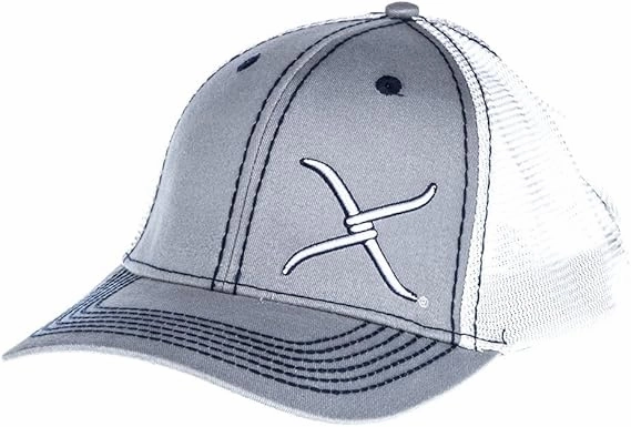 Twisted X Trucker Style Snapback Gray & White Cap casual-baseball-cap