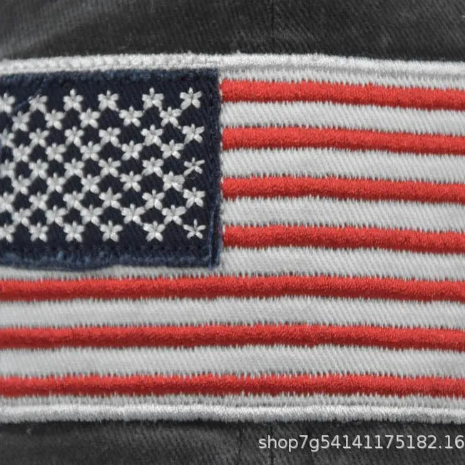 US Flag Washed Baseball Cap