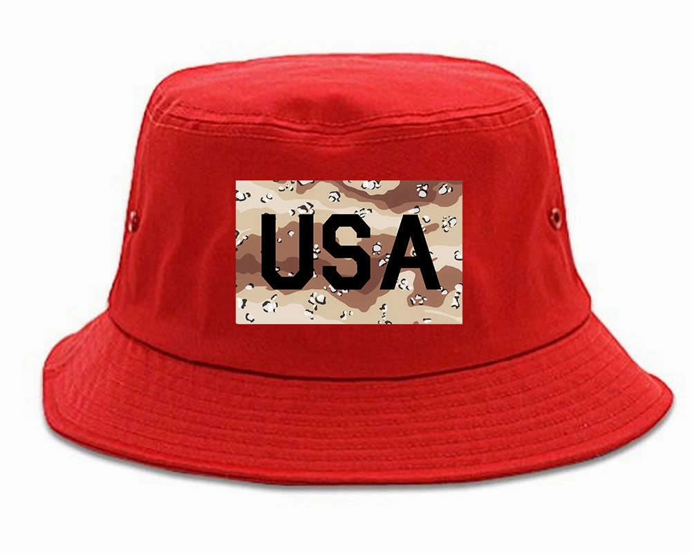 USA Desert Camo Army Mens Bucket Hat