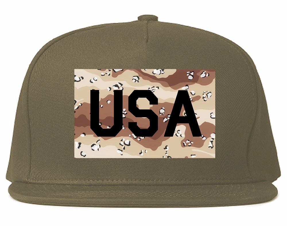 USA Desert Camo Army Mens Snapback Hat