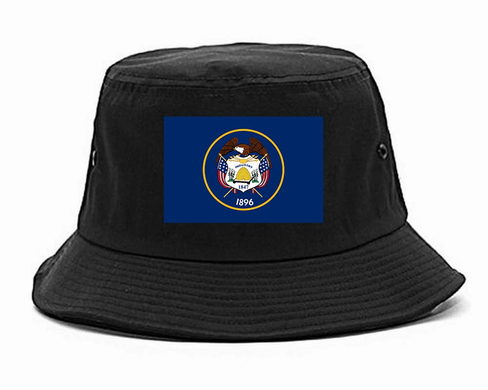 Utah State Flag UT Chest Mens Bucket Hat