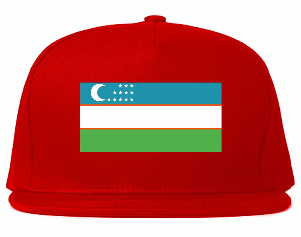 Uzbekistan Flag Country Printed Snapback Hat Cap