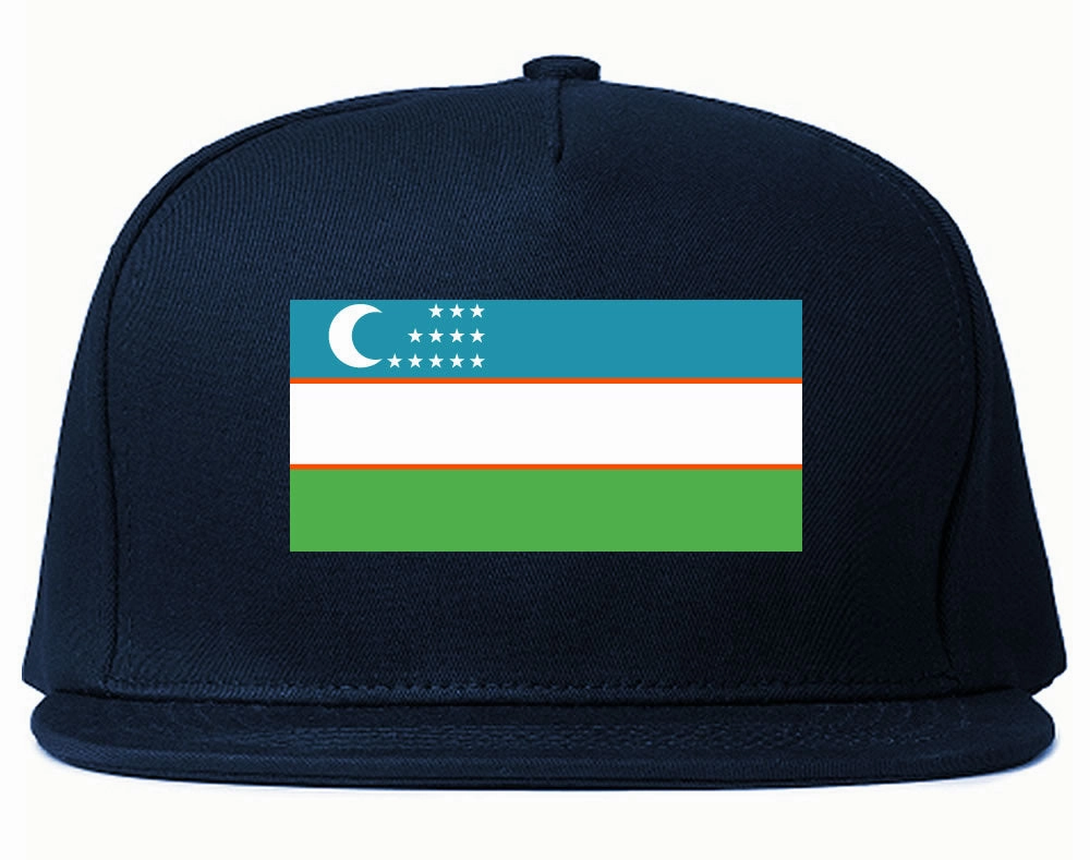 Uzbekistan Flag Country Printed Snapback Hat Cap