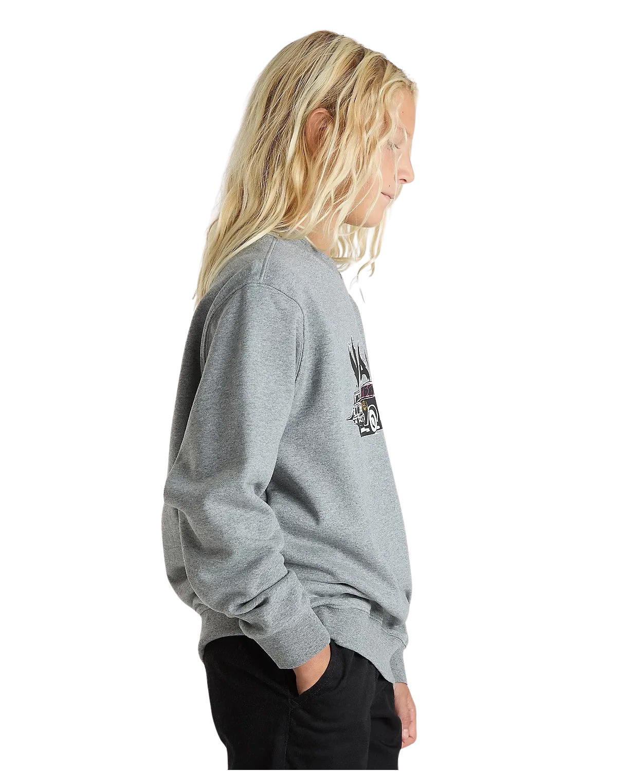 Vans Kleidung Jungen Copout Lockeres Sweatshirt in Zement Heather