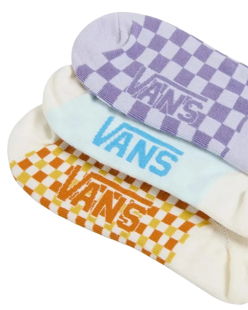 Vans Clothing Check Kick Socken (3er Pack) in Lila Dunst