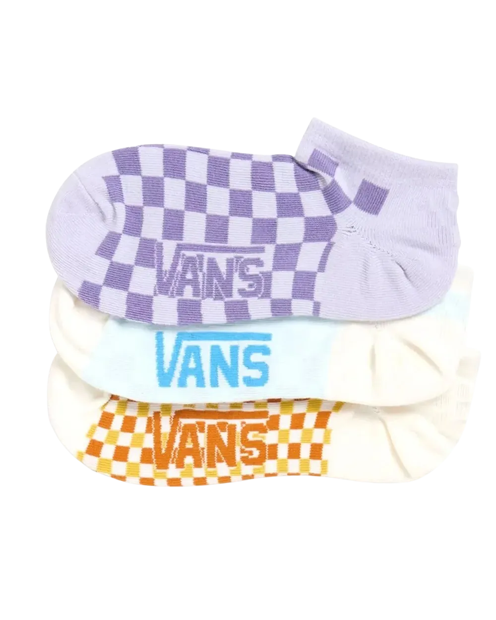 Vans Clothing Check Kick Socken (3er Pack) in Lila Dunst