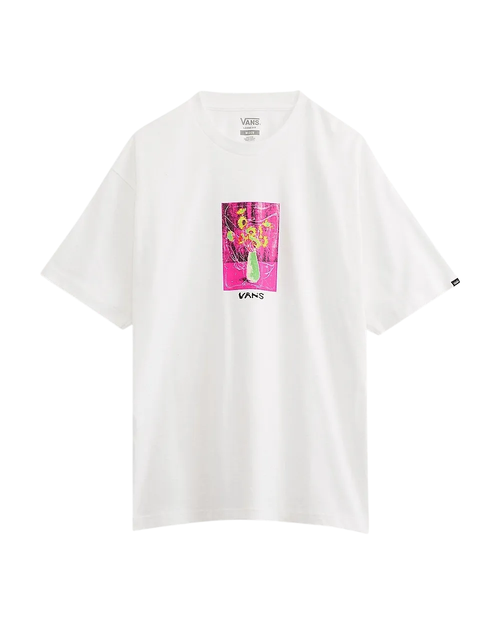Vans Blumenbedrucktes T-Shirt in Weiß