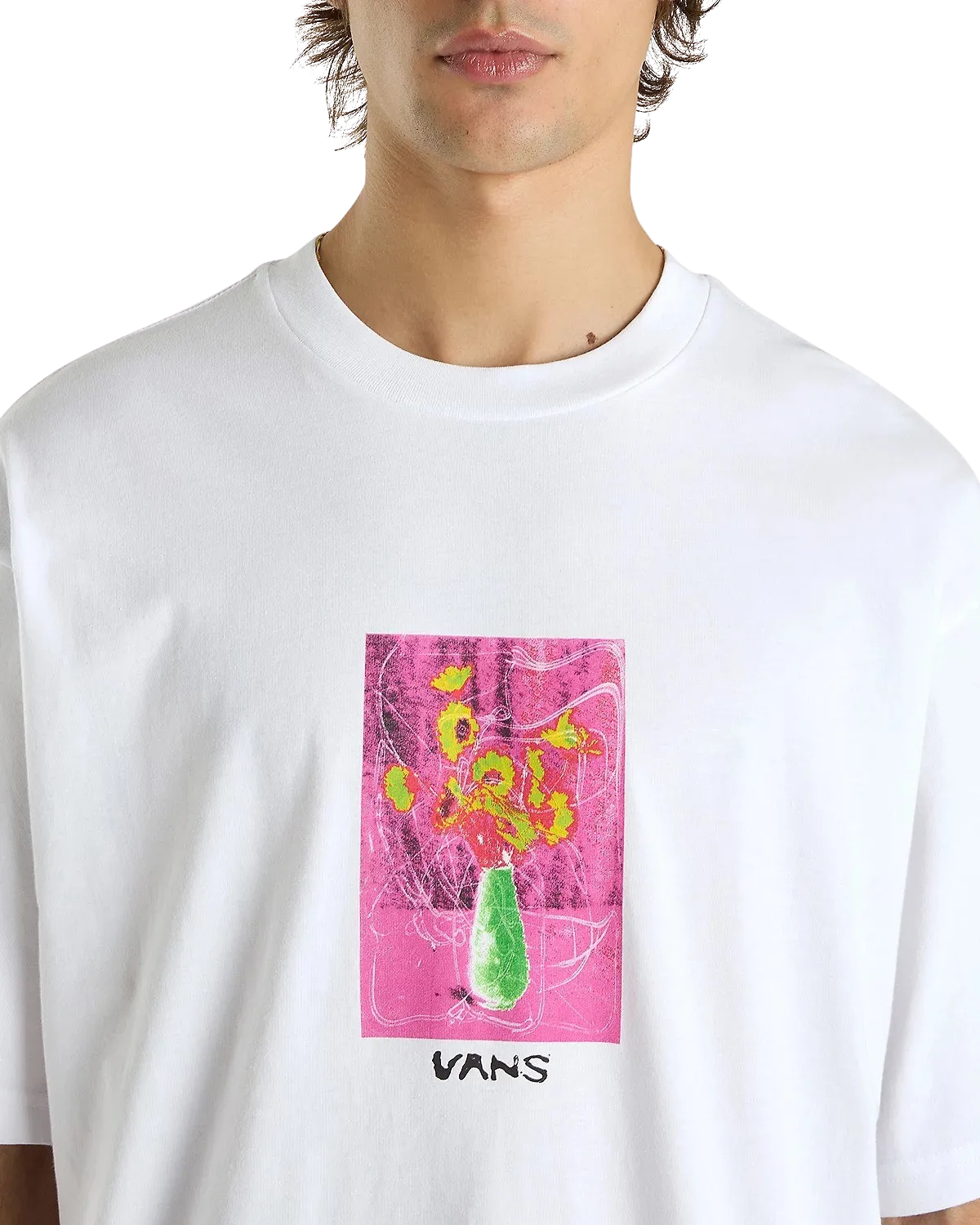 Vans Blumenbedrucktes T-Shirt in Weiß