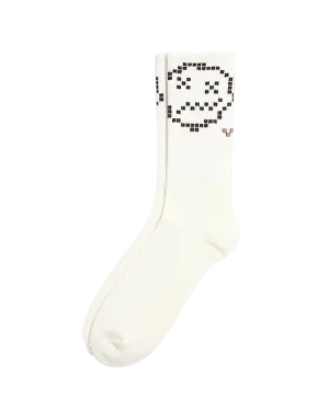 Vans Kleidung Skate Face Crew Socken in Marshmallow