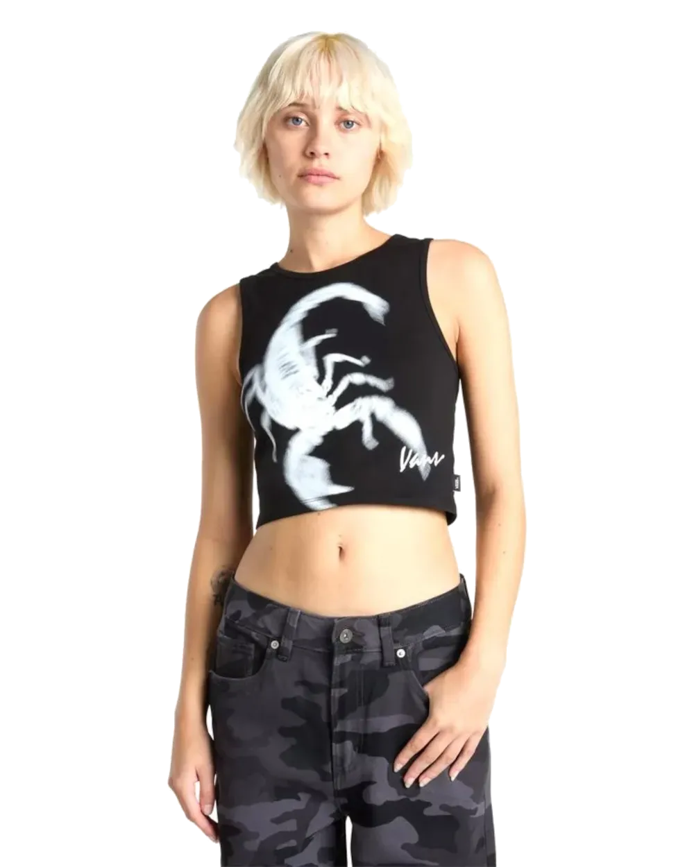 Vans Clothing Venom Figurbetonter Crop-Vest in Schwarz