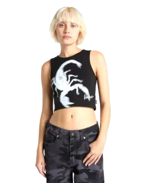 Vans Clothing Venom Figurbetonter Crop-Vest in Schwarz