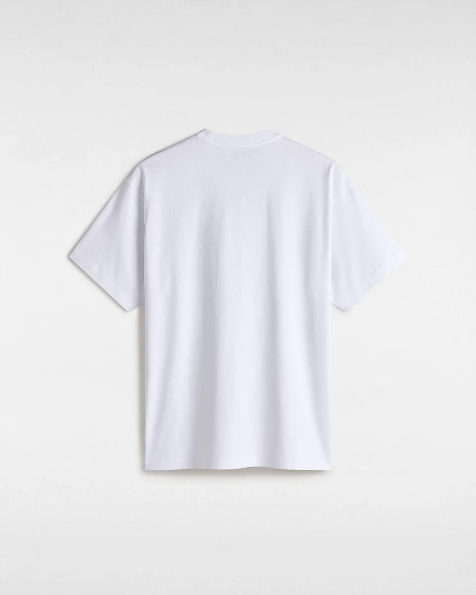Vans Herren T-Shirt mit besticktem Logo auf der linken Brust - Weiß