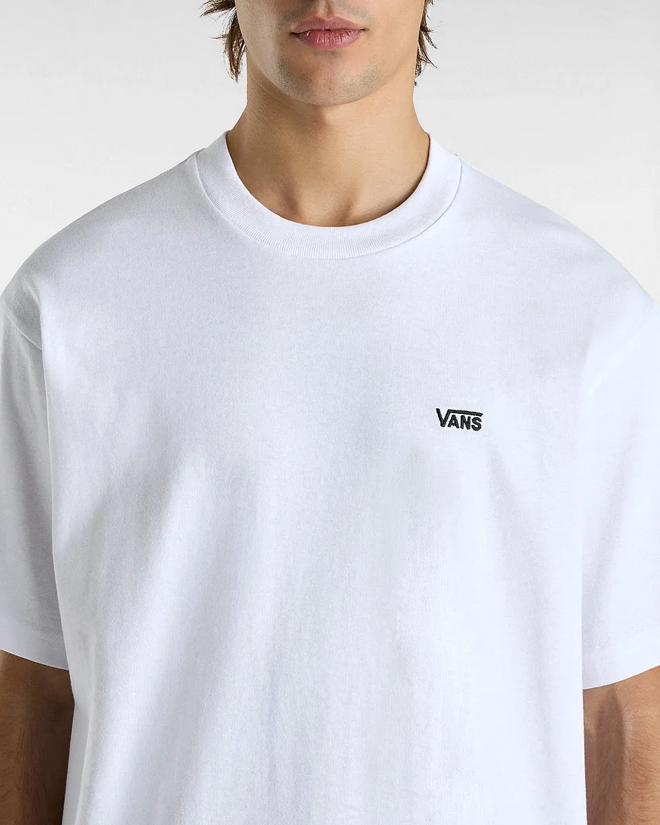 Vans Herren T-Shirt mit besticktem Logo auf der linken Brust - Weiß