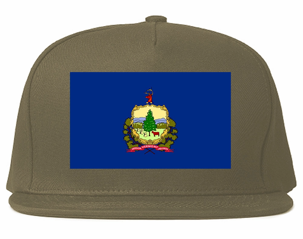Vermont State Flag VT Chest Mens Snapback Hat