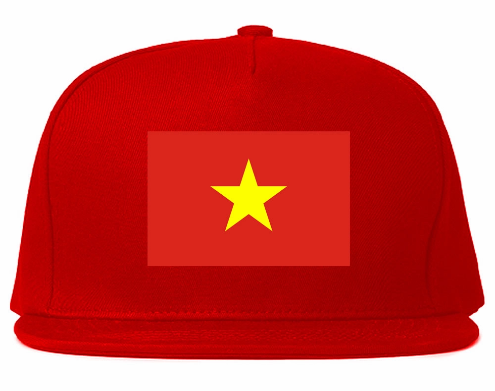 Vietnam Flag Country Printed Snapback Hat Cap