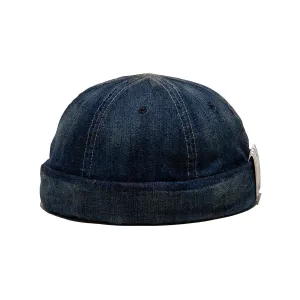 VINTAGE DENIM ROLL CAP - Indigo casual-baseball-cap