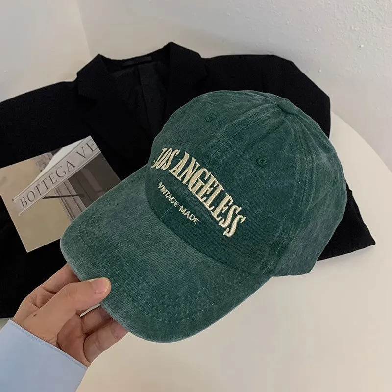 Vintage Grey Baseball Cap Summer