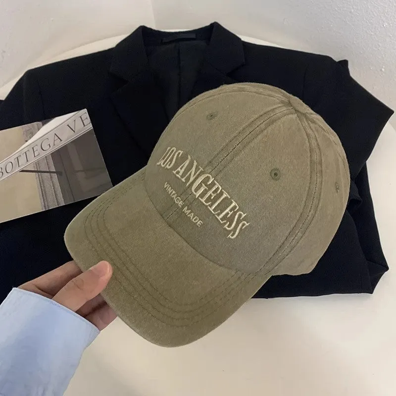 Vintage Grey Baseball Cap Summer